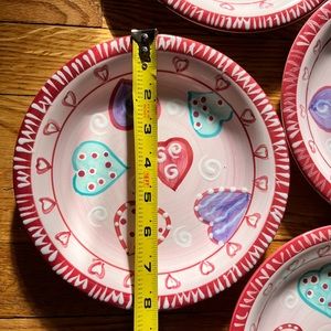 Set of 6 Handpainted 8" Valentine's Plates from World Market
